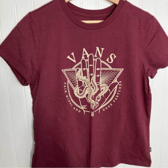 VANS tee Medium Women Shirt Sleeve Hamsa Boho Casual Summer - Picture 2 of 4